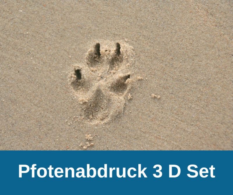 Pfotenabdruck 3 D Set